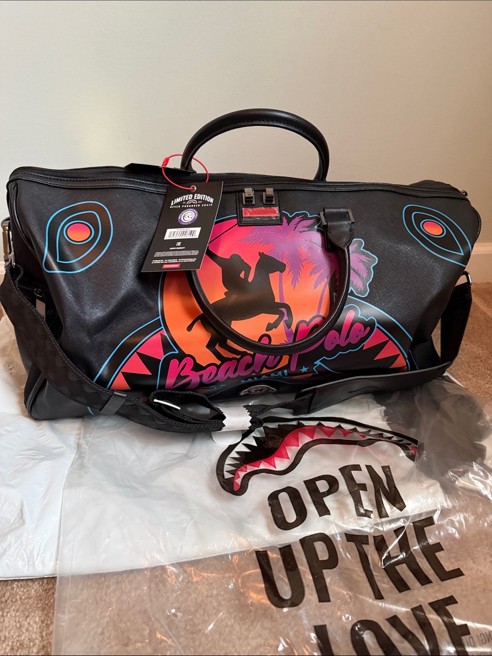 MIAMI BEACH POLO COLLAB DUFFLE BLACK